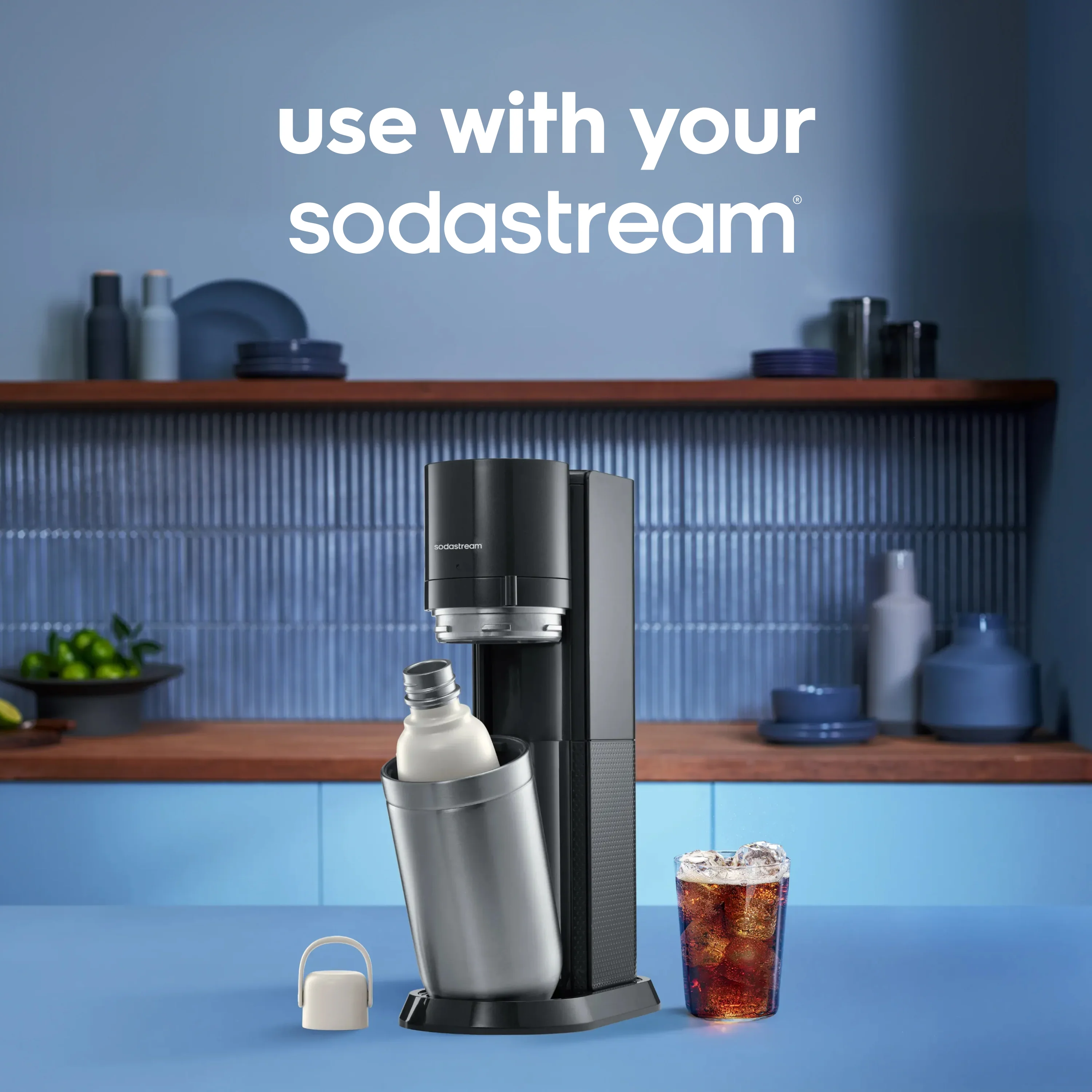 SodaStream Fizz & Go Sand Insulated Stainless Steel Sparkling Water Bottle 0.9L - Image 3