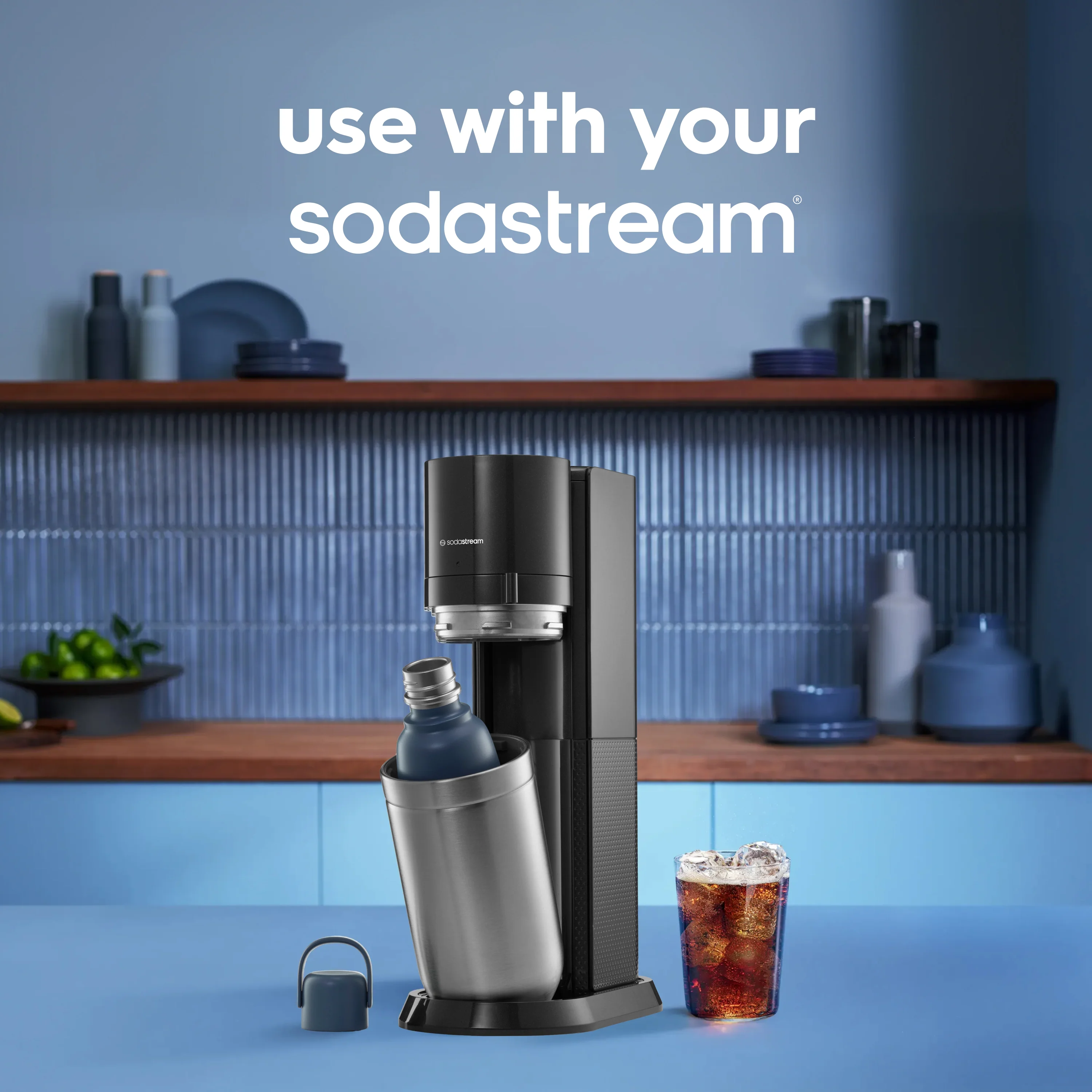 Fizz & Go® Stainless Steel Insulated Carbonating Bottle | Storm | Take Your Fizzy Favourites On-The-Go | Single Pack - Image 3