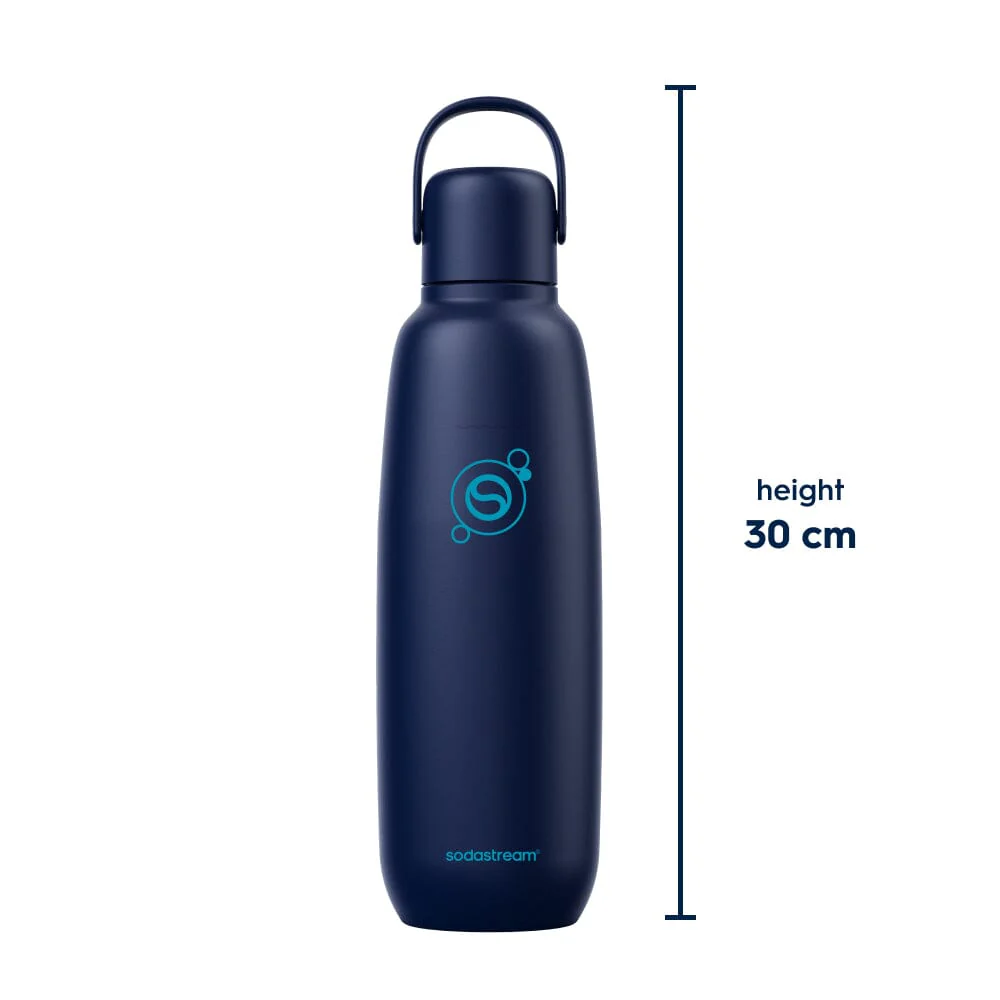 Sodastream Blueberry Fizz & Go® Stainless Steel Bottle 900ml | Insulated Sparkling Drink Bottle - Image 8