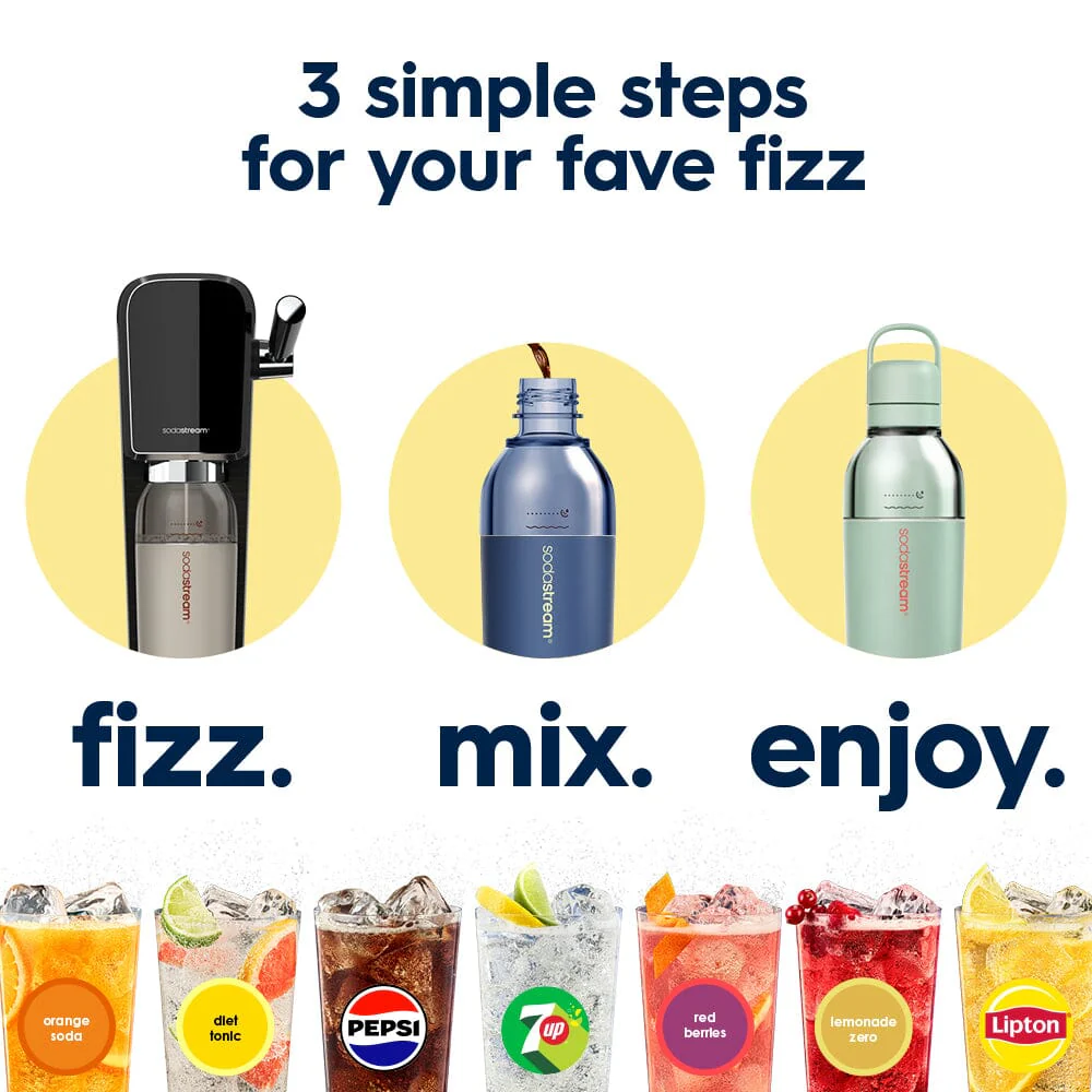 Sodastream Fizz & Go™ Easy Mix Sparkling Water Bottle Sand 710 ml - Image 4