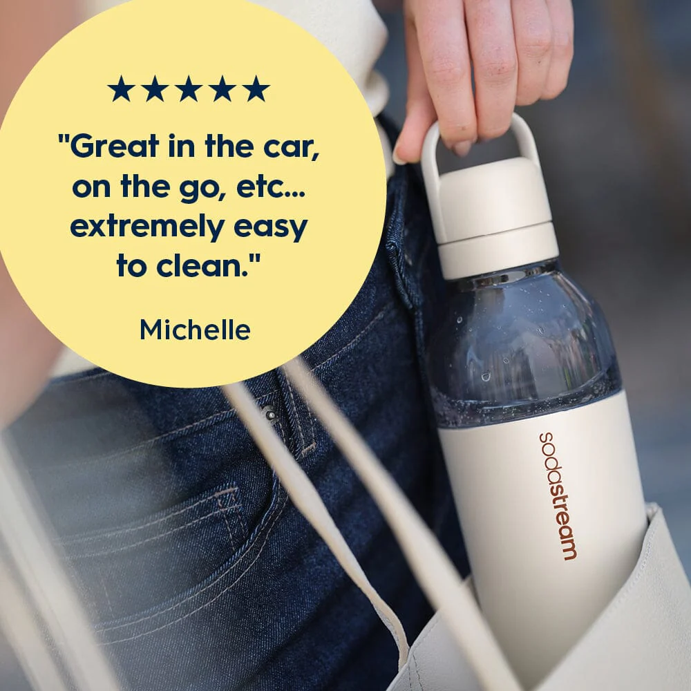 Sodastream Fizz & Go™ Easy Mix Sparkling Water Bottle Sand 710 ml - Image 5