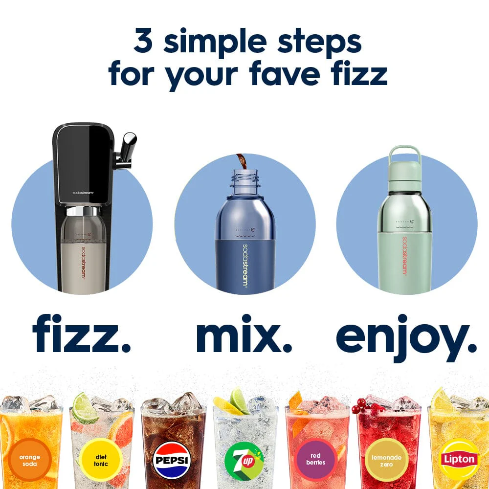 Sodastream Fizz & Go™ Easy Mix Sparkling Water Bottle Storm 710 ml - Image 4