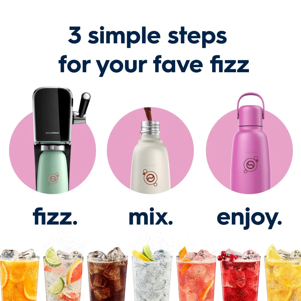 Sodastream Guava Fizz & Go® Stainless Steel Bottle 900ml | Insulated Sparkling Drink Bottle - Image 5