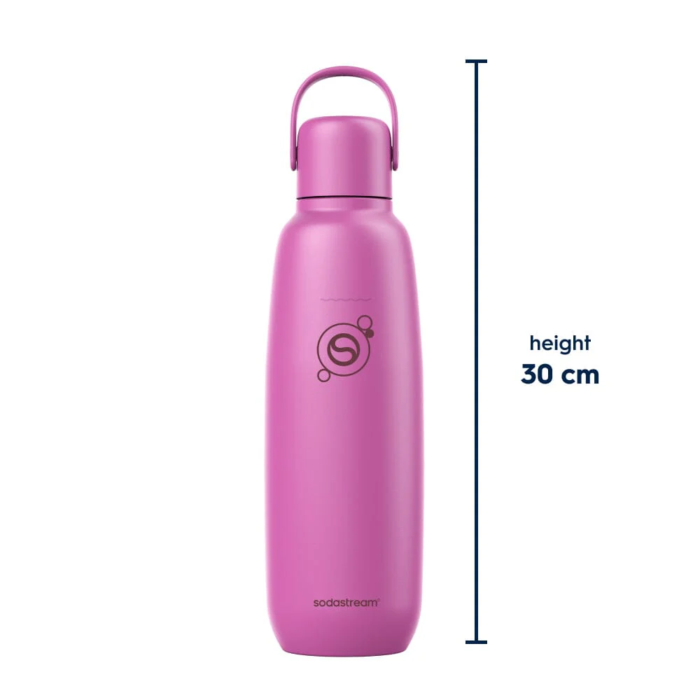 Sodastream Guava Fizz & Go® Stainless Steel Bottle 900ml | Insulated Sparkling Drink Bottle - Image 8