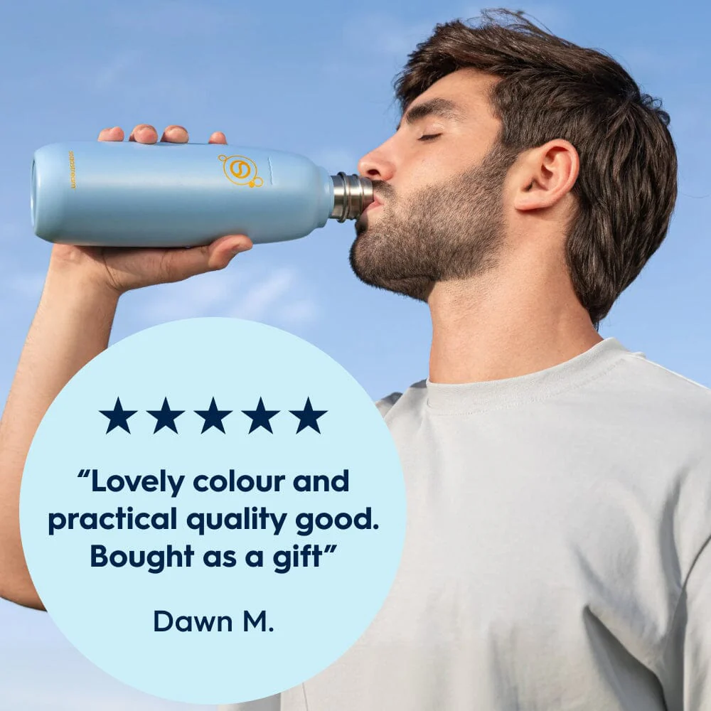Sodastream Ice Fizz & Go® Stainless Steel Bottle 900ml | Insulated Sparkling Drink Bottle - Image 4