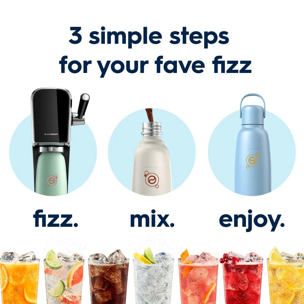 Sodastream Ice Fizz & Go® Stainless Steel Bottle 900ml | Insulated Sparkling Drink Bottle - Image 5
