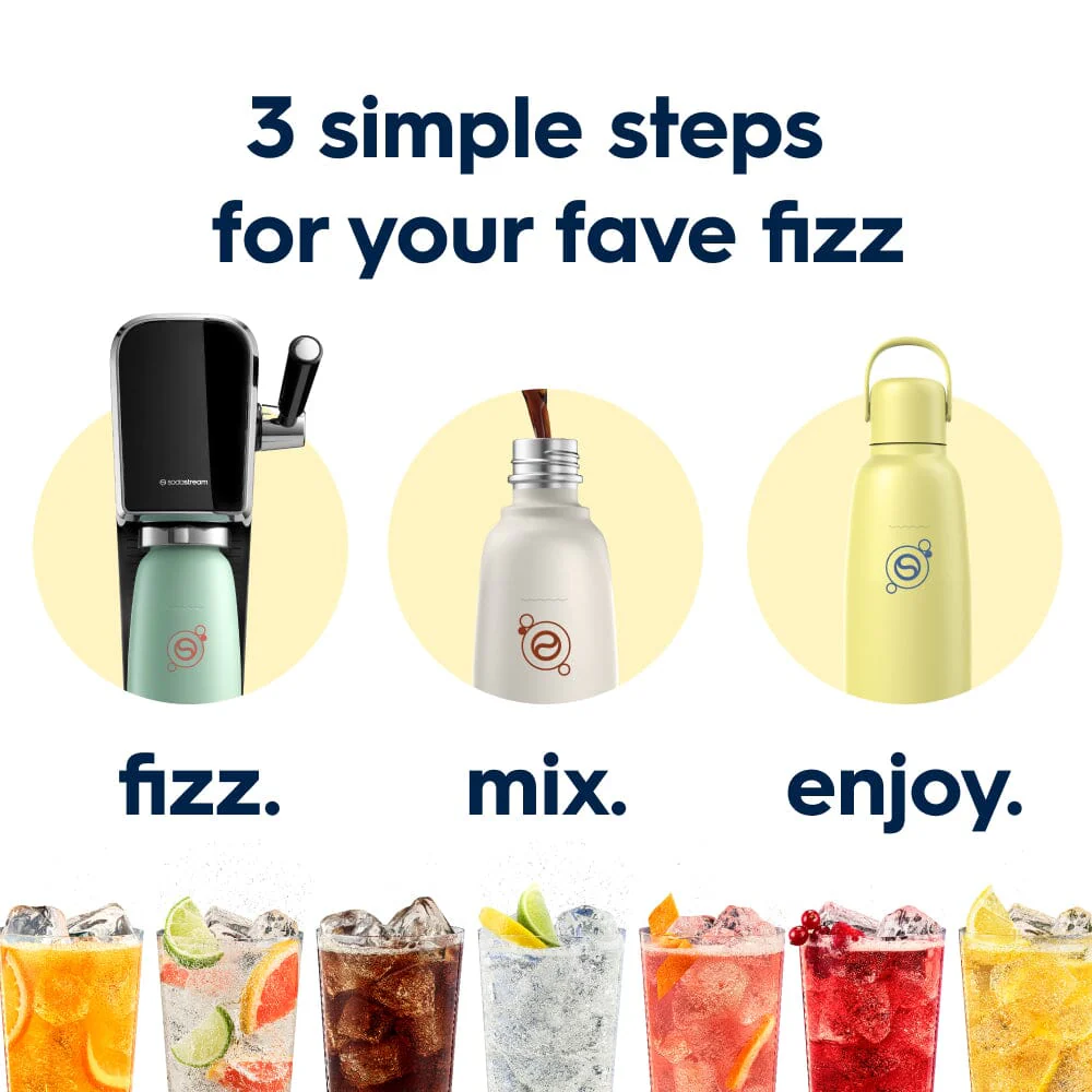 Sodastream Lemon Zest Fizz & Go® Stainless Steel Bottle 900ml | Insulated Sparkling Drink Bottle - Image 5