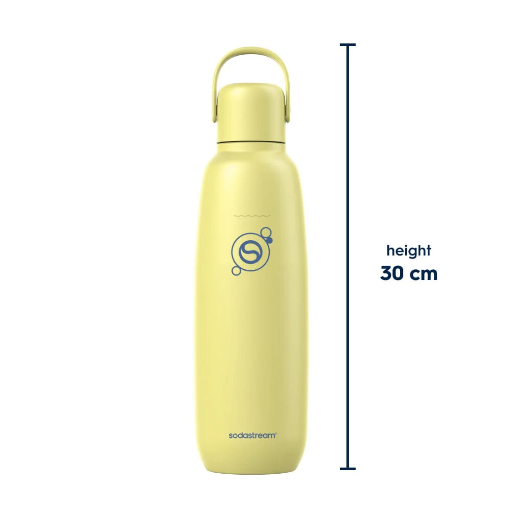 Sodastream Lemon Zest Fizz & Go® Stainless Steel Bottle 900ml | Insulated Sparkling Drink Bottle - Image 8