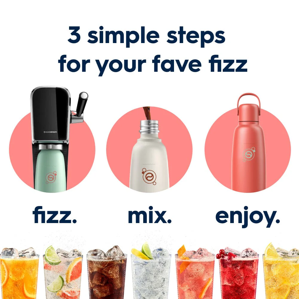 Sodastream Papaya Fizz & Go® Stainless Steel Bottle 900ml | Insulated Sparkling Drink Bottle - Image 5