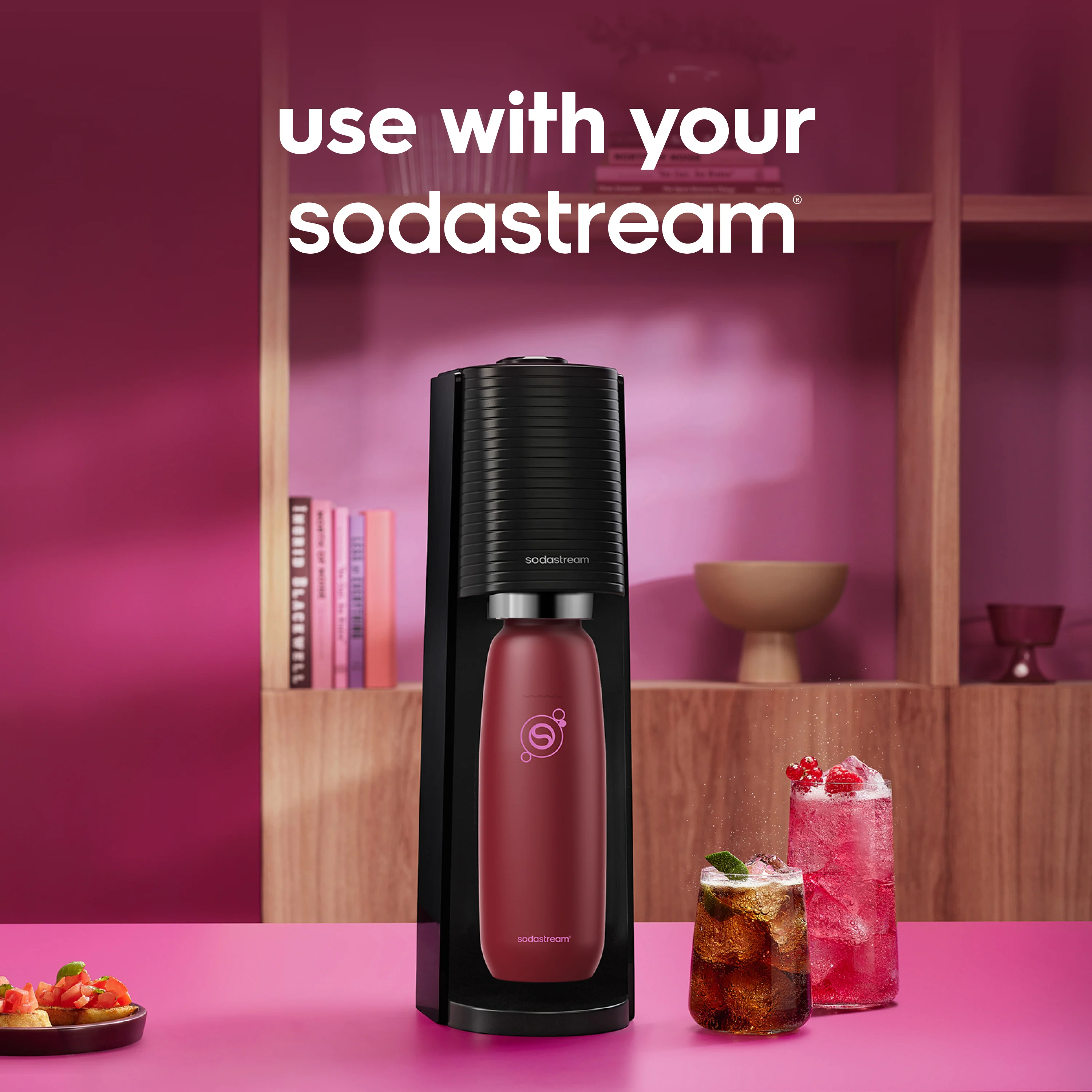 Sodastream Pomegranate Fizz & Go® Stainless Steel Bottle 900ml | Insulated Sparkling Drink Bottle - Image 3